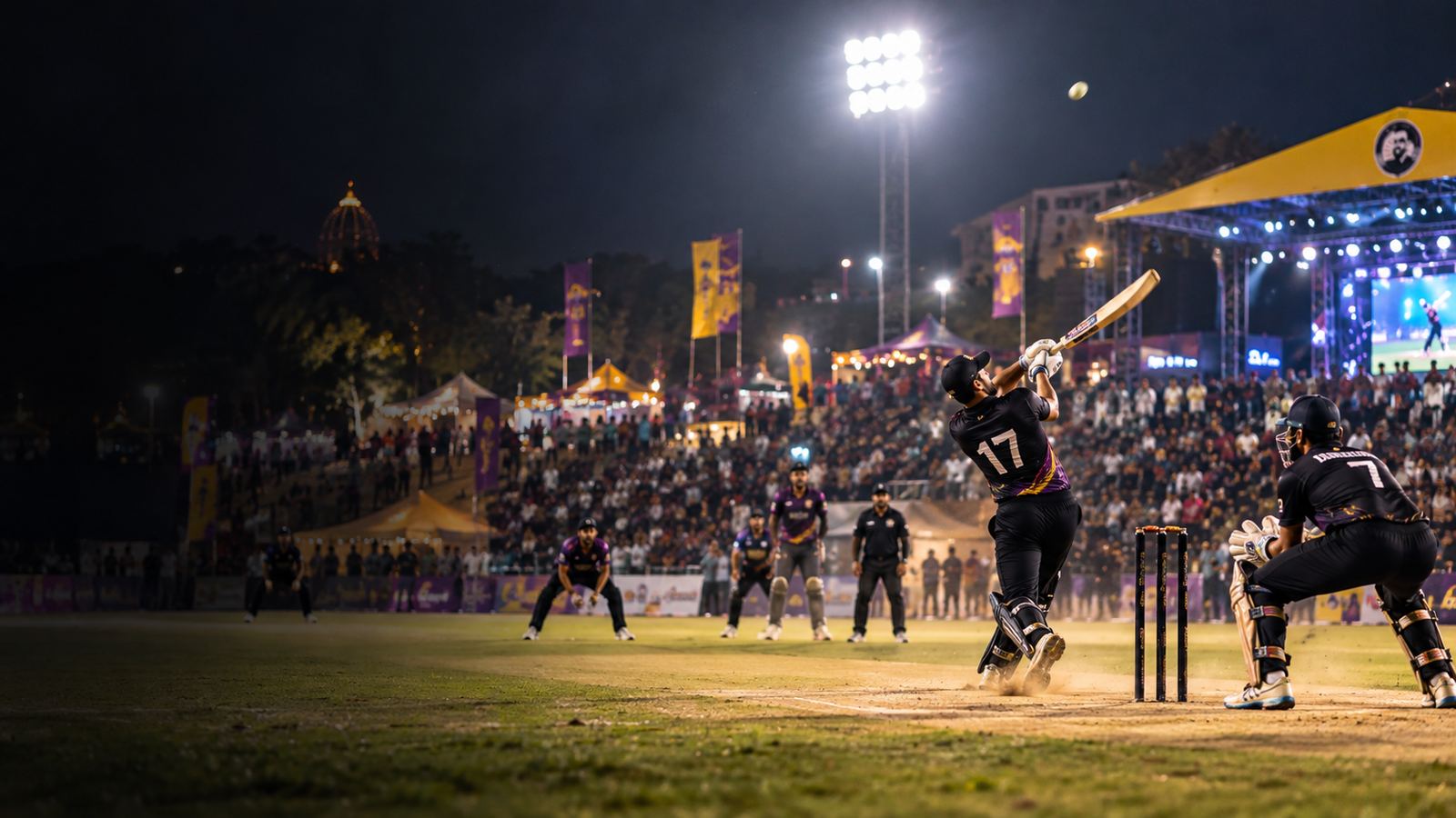 Cricket under the floodlights